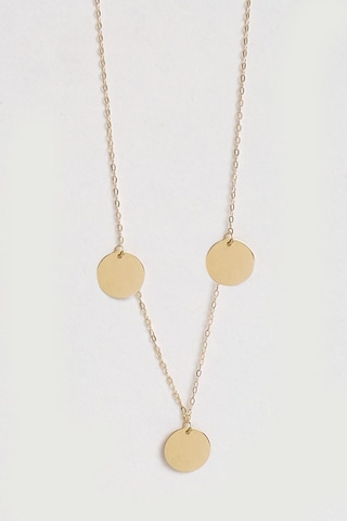 Ena 14 Ayar Üçlü Plaka Kadın Kolye