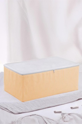 Turuncu Çizgili Medium Baza Çekyat Altı 5 Adet Hurç 50x30x20 Cm Turuncu