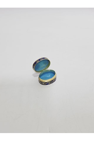 Antika Cloisonne Minyatür Kutu 3,5x2,7cm 091