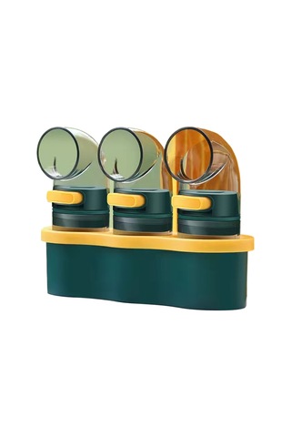 Kantitatif Kontrol Tuz Tankı Kontrol Baharat Kutusu Baharat Kutusu Ev Mutfak Baharat Şişesi Tuz Serpin 3 Koyu Yeşil