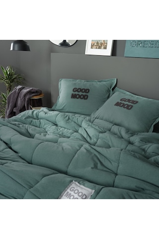 Karaca Home Motto Cotton Comfort Çift Kişilik Petrol