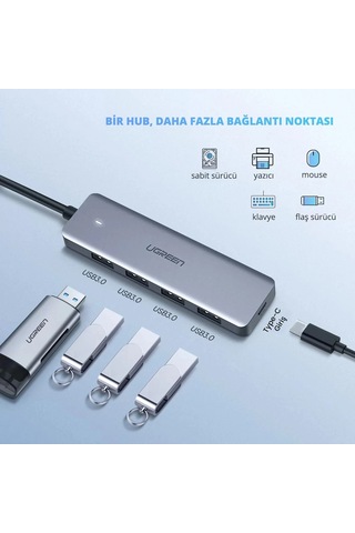 Ugreen 70336 4xusb-a+usb-c 12w Çoklayıcı Adaptör