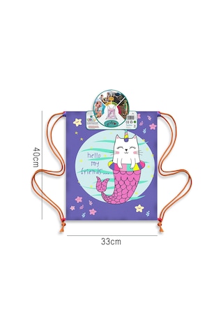 Molie Denizkızı Su Geçirmez Kız Çocuk İpli Sırt - Plaj Çantası Renkli