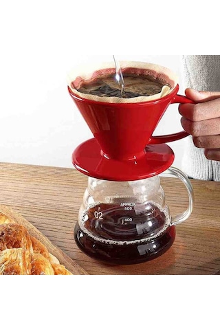 Epinox Seramik Demleme V60 Kırmızı