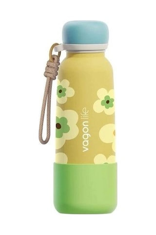 Vagonlife Çelik Pipetli Kullanım Ip El Askılı Matara/termos Vgn1105 550ml - Sarı