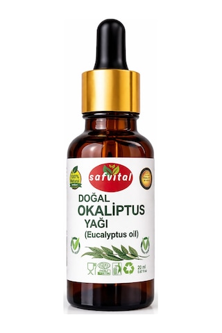 Safvital Okaliptus Yağı 20 Ml Bitkisel Aromaterapi Yağı Ferahlatıcı Koku Günlük Kullanım Cilt Bakım Yağı