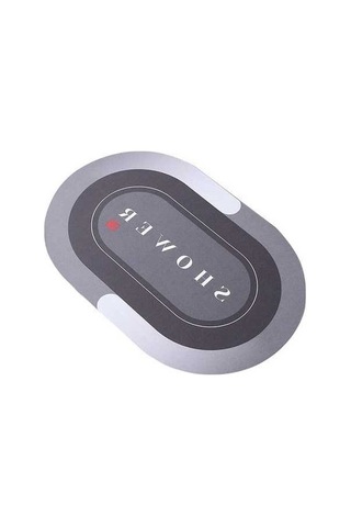 Fortunelane 40x60cm Kahverengi Oval Diyetom Toprak Banyo Paspası - Su Absorban, Kaymaz, Hızlı Kuruyan, Yumuşak Dokulu, Shower Des Kahverengi