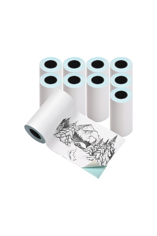 Geekyou 10'lu Paket 57x30mm 10 Yıllık Suya/yağa/reçmeye Dayanıklı Yapışkanlı Termal Kağıt - Bisfenol A Yok, Yüksek Renk Verimi