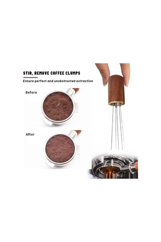 Çelik İğneler İğne Kahve Tamper Tamper Dağıtıcı El Karıştırıcı Dengeleyici Espresso Tozu Karıştırıcı Diğer