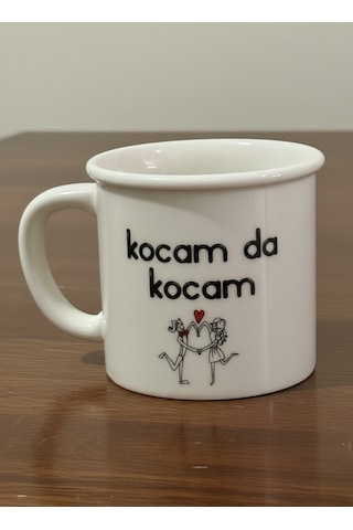 Porselen Kupa Yazılı 250 Cc Beyaz