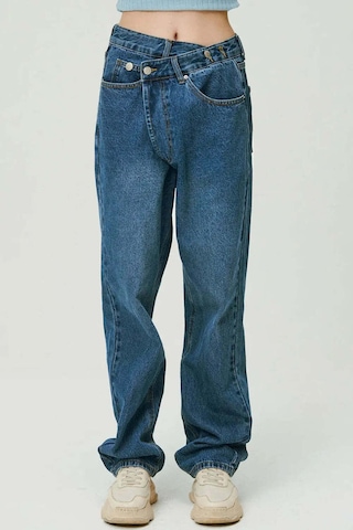 American Rag Cie Şık Nola Wrapped Jeans: 100% Pamuk, Geniş Paça Tasarımıyla Moda Kombinleri Için Ideal Kot Mavi