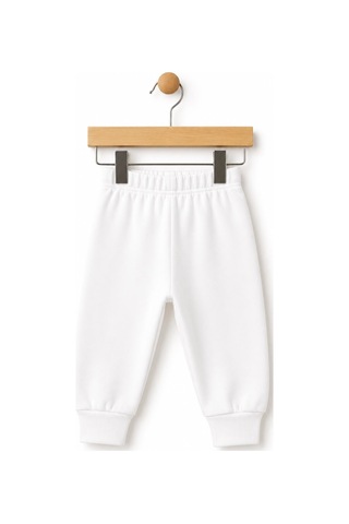 H&c Coolboy H&c %100 Pamuk Penye Bebek Tek Alt Pantalon 0-36 Ay Beyaz