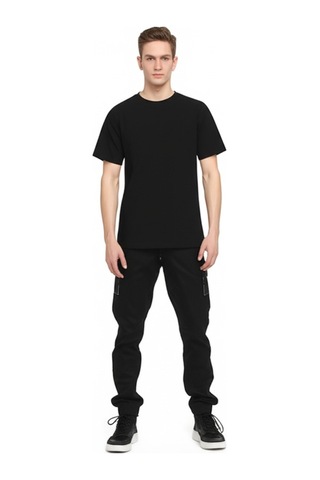 Nevermind Erkek & Kadın Siyah Pamuklu 3 Lü T-shirt Paketi