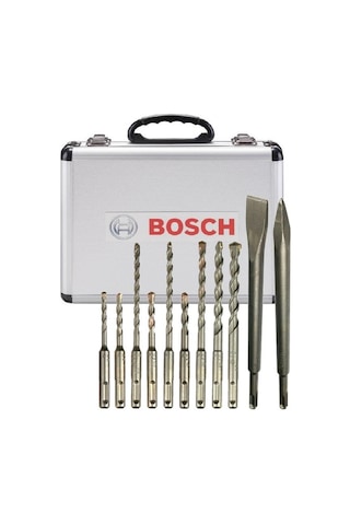 Bosch SDS-Plus 11'li Alüminyum Çantalı Uç ve Keski Seti 2608578765