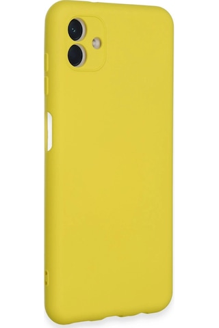 Newface - 739 - Samsung Galaxy A04e Kılıf Nano İçi Kadife Silikon - Metemıx - - Sarı
