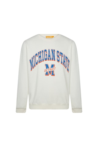 Superfly Michigan State Bisiklet Yaka Erkek Sweatshirt Spf101232313117 Beyaz