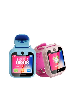 Konesam Çocuk İzleme Saati - Lbs Konumlama, 2g Arama, Sos Alarm, Elektronik Çit, 1.54" Tft Dokunmatik Ekran, Pembe Usb Kablosu Rastgele