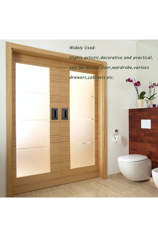 Çekme Kulplu Konteyner Kulpu Siyah Gömme Kaldırmalı Gömme Kapı Kulpu, 1'li Paket