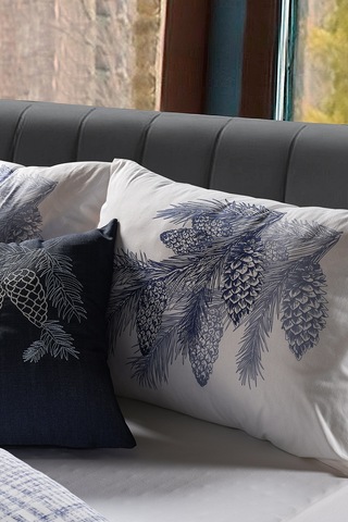 Ranforce Nevresim Takımı Pera Tek Kişilik Lacivert-beyaz