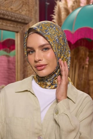 İpekhan Marrakech Koleksiyon Soft Eşarp 1210 - 02 Hardal Hardal