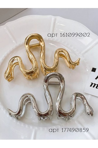 Symbol Metalik Yılan Saç Tokası Ve Klips 161099002 Altın