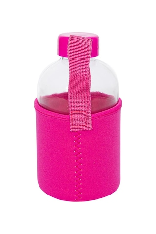 Biggdesign Moods Up Loved Neopren Kılıflı Cam Matara 600 Ml Pembe