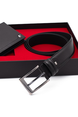 Pierre Cardin Deri Cüzdan & Kemer İkili Set Pc2009-22060s2w Siyah