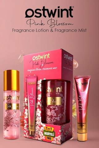 Ostwint Pink Blossom Vücut Spreyi 200ml & Vücut Kremi 50ml Set - Taze Çiçekler Ve Çiçeksi Parfüm Kok