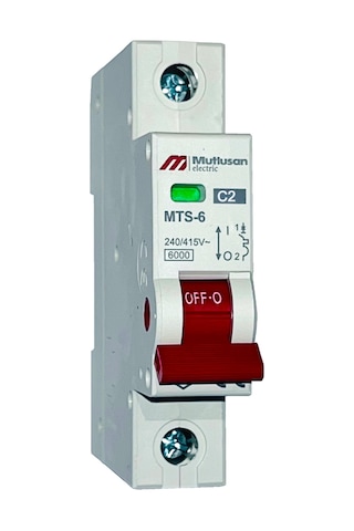 Mutlusan Mts06-1002c 1x2a 6ka C Tipi Otomatik Sigorta