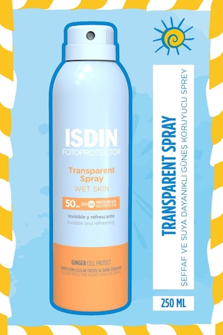 Isdin Fotoprotector Islak Cilt Şeffaf Sprey SPF50 250 ML