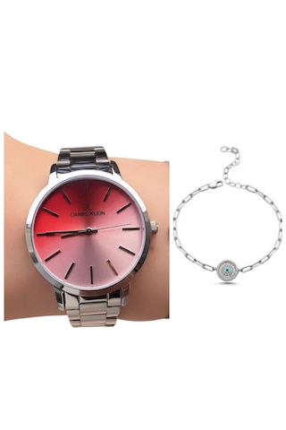Daniel Klein Dk06255 Silver Kadın Kol Saati + Çelik Bileklik