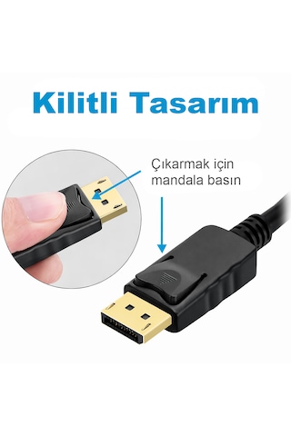 Displayport To Displayport Kablo - Display Port - Dp 1.8 Metre