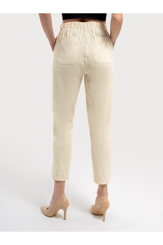 Slouchy Fit Kadın Pantolon Ekru
