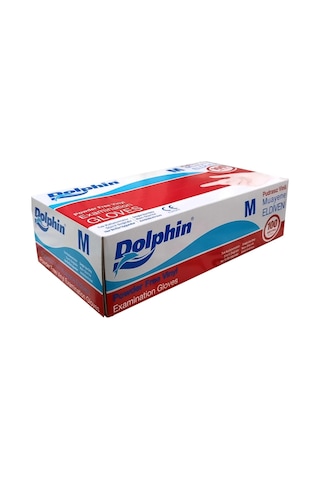 Dolphin Pudrasız Vinil Muayene Eldiveni 100'lü