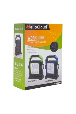 Hc-7078-c 3 Çalışma Modlu Cob Ledli Solar Taşınabilir Şarjlı Solar Lamba Sarı - Siyah