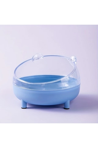 Willowhaven Çift Fonksiyonlu Altın Hamster İçin Mavi Kenarlı Kolay Temizlenen Pp Banyo Ve Tuvalet