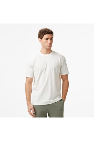 Nautica Erkek Ekru Regular Fit T-shirt Düz V57271t Krem