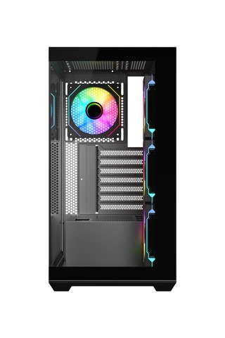Sama Sv01bk Black, B750bk 750w, 80+ Bronze, Pcıe 5.1, Atx3.1, Tempered Glass Panel, Panoramic Tasarım, Type-c, 4x120mm