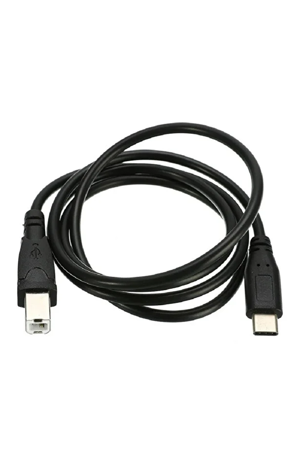 1.5 Metre Typec To Usb Printer Kablo MacBook Hp Canon Samsung Uyumlu Yazıcı Ara Kablosu Telefon Laptop Için 1.5m