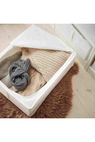 Ikea Saklama Çantası Skubb Yatak Altı Komodini, Dolap Çantası 43 X 53 X 19 Cm Fermuarlı - Beyaz