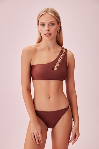 Suwen Maya Aksesuarlı Bikini Alt Sb25520019d019 Kahverengi