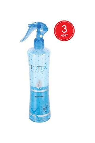 Totex Kuru Saçlar için Çift Fazlı Mavi Fön Suyu 3 x 400 ML