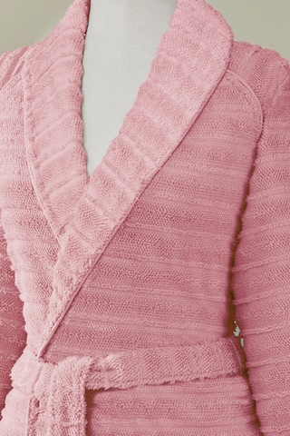 Sadem Organik Linden Şal Yaka Bornoz Pembe