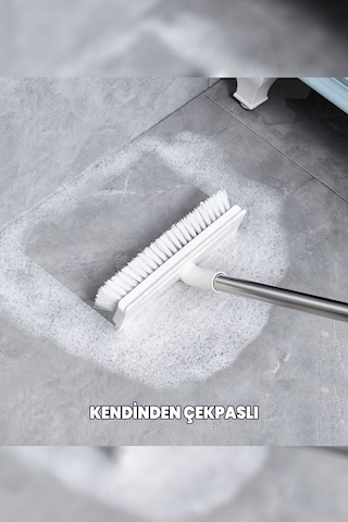 Banyo Balkon Temizlik Seti - Katlanır Temizlik Kovası Yer Fırçası
