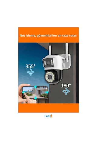 8mp Ultra Hd Çift Lensli Dış Mekan Wi Fi Kamera