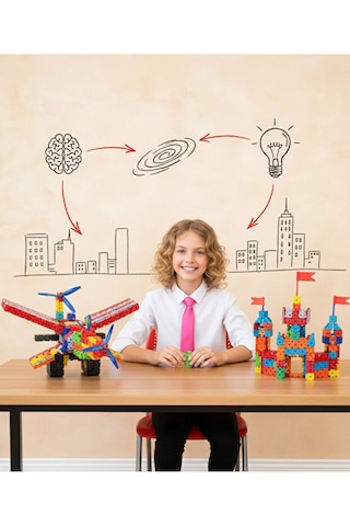 Dreamblocks Eğitici Tak-çıkar Bloklar - Çocuklar İçin Stem Destekli Yaratıcı İnşa Oyun Seti