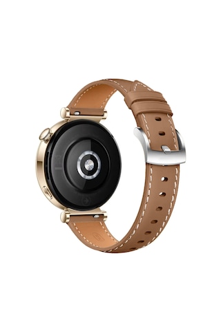 Huawei Watch Gt4 41mm İle Uyumlu Gümüş Metal Tokalı Deri Zarif Şık Kordon