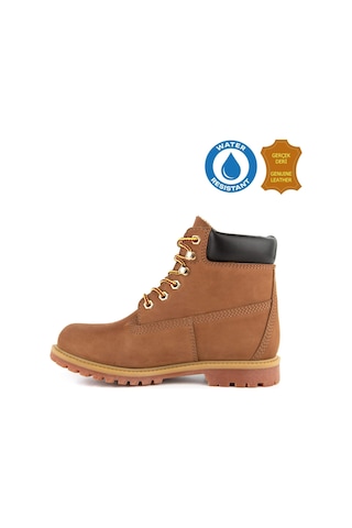 Hush Puppies Empresa 725039 Gerçek Deri, Anatomik, Waterresist Kadın Bot Tarçın