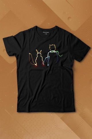 Kendim Seçtim Küçük Prens Çizim Temalı Baskılı Tişört Çocuk T-shirt 001