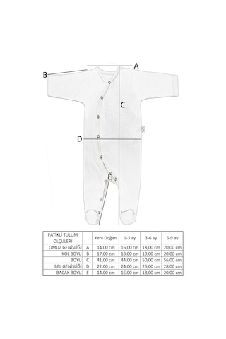 Boumini Bebek Patikli Tulum Mavi Miskin Turkuaz